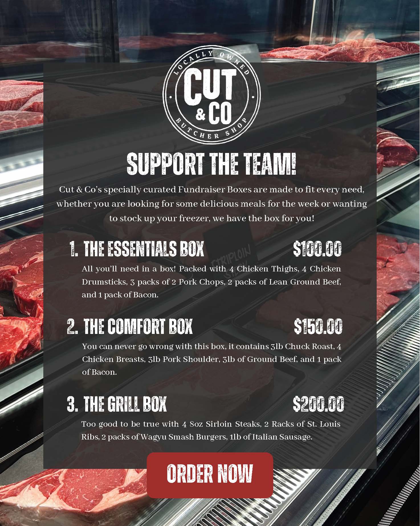 Cut & Co Fundraiser Sheet